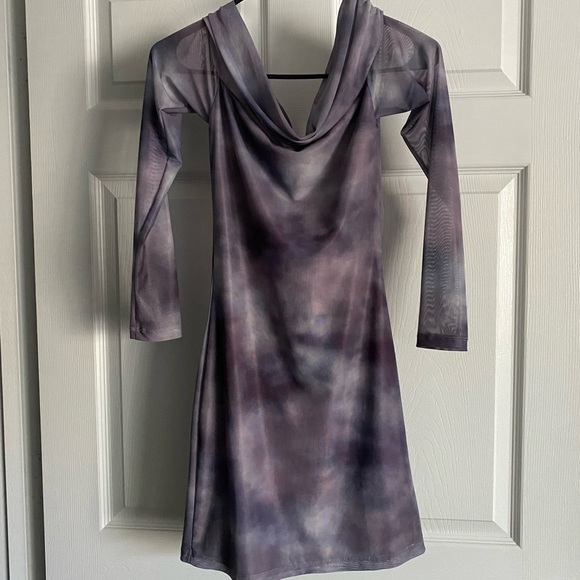 NWT Motel Nasami Dress in Smokey Gradients Purple Sz S - Picture 1 of 6